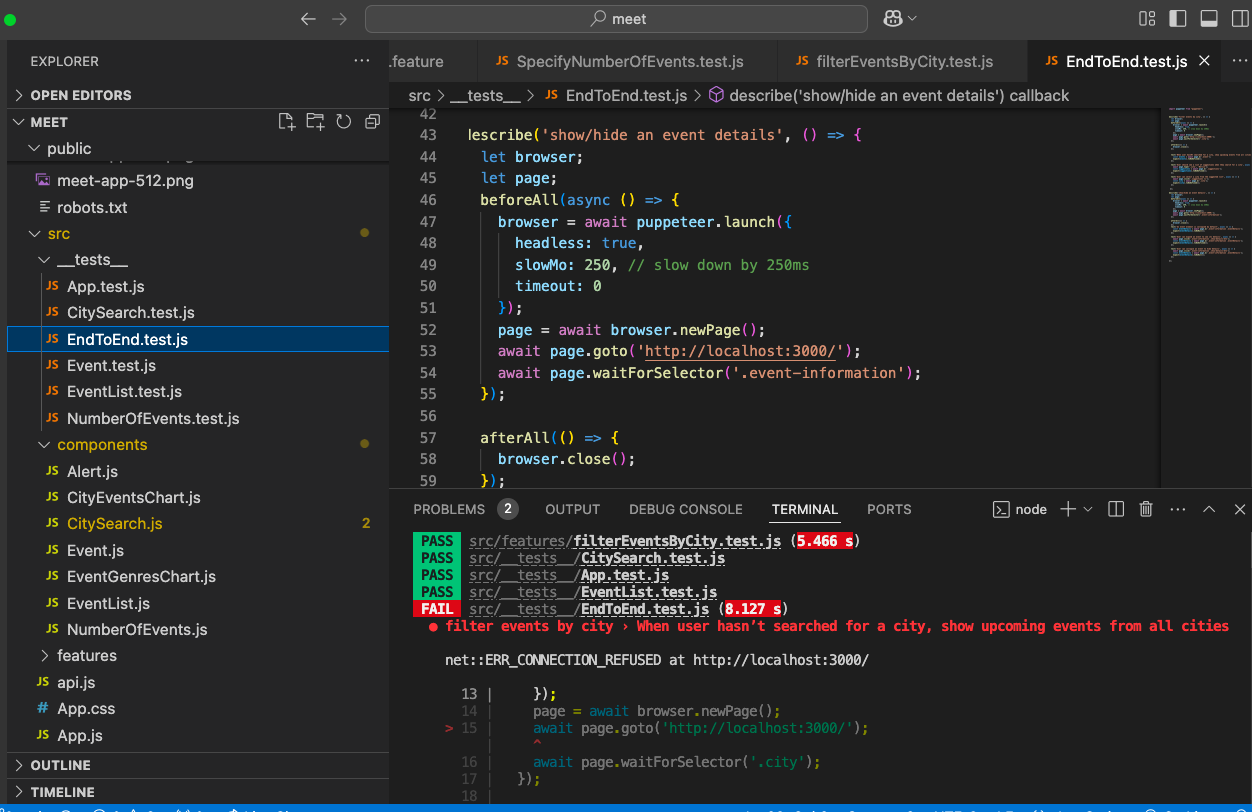 Meet-App-Testing progress image
