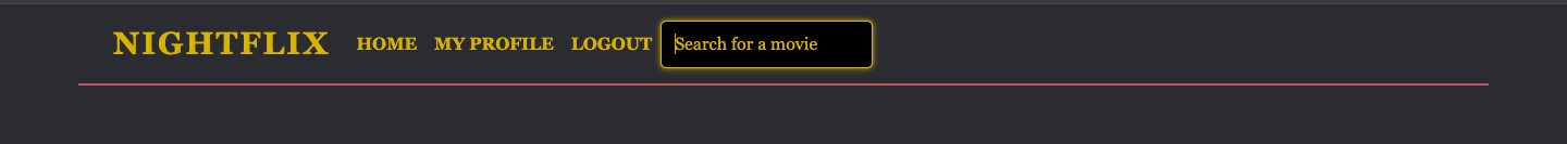Nightflix App Navbar